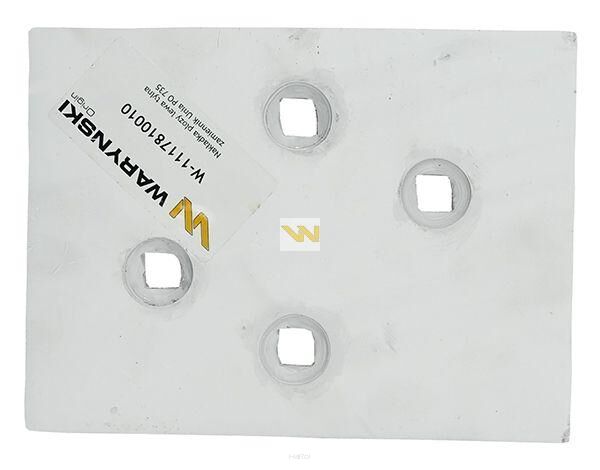 Nakładka płozy lewa tylna zastosowanie PO 735 Unia Pług stal borowa WARYŃSKI