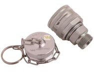 Komplet - zawór wtyczka M22x1.5 skręcane (50490030) z gwintowaną pokrywą/osłoną aluminiową Waryński WRSM22WT-KP - 2