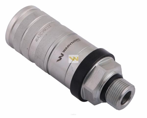 Szybkozłącze hydrauliczne zrywalne seria WIA3CV (3CFPV) 68 l/min gniazdo M22x1.5 gwint zewnętrzny EURO PUSH-PULL (ISO 7241-A) Waryński WIA3CVM22Z