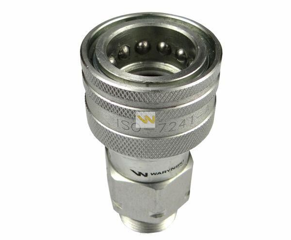Szybkozłącze hydrauliczne gniazdo M22x1.5 gwint zewnętrzny EURO (9100822G) (ISO 7241-A) Waryński WIAM22MZ