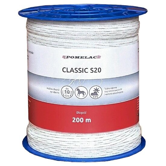 Taśma biała Classic S20- 200m
