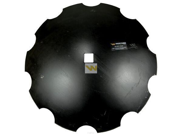 Talerz uzębiony Z-10 fi 660 otwór 35x35 stal borowa Waryński