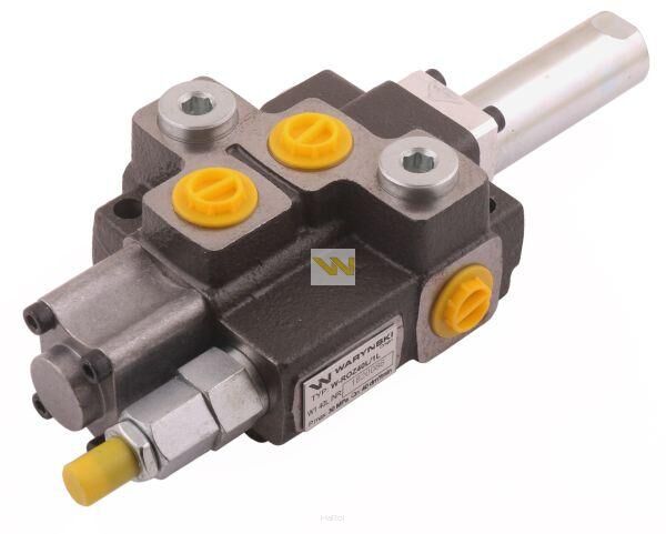 Rozdzielacz hydrauliczny 1-sekcyjny max przepływ 40L sterowany na linkę Waryński W-ROZ40L/1L
