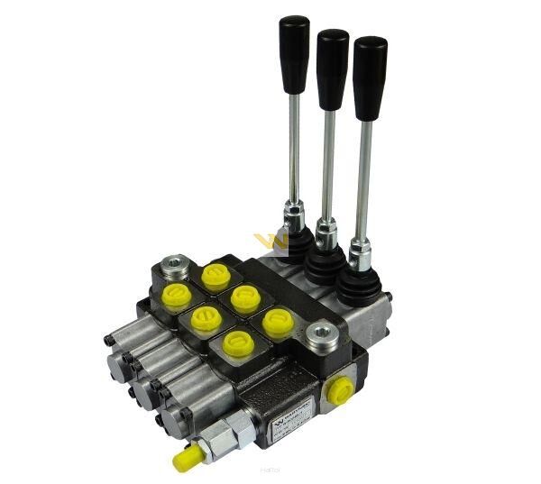 Rozdzielacz hydrauliczny 3-sekcyjny max przepływ 40L Waryński W-ROZ40L/3