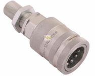 Szybkozłącze hydrauliczne gniazdo long z eliminatorem ciśnienia M18x1.5 gwint zew. EURO PUSH-PULL (9100818GL) (ISO 7241-A) Waryński WIAM18MZL-PPE - 3