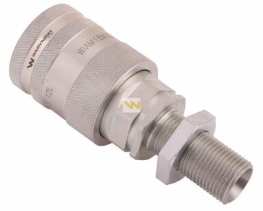 Szybkozłącze hydrauliczne gniazdo long z eliminatorem ciśnienia M18x1.5 gwint zew. EURO PUSH-PULL (9100818GL) (ISO 7241-A) Waryński WIAM18MZL-PPE