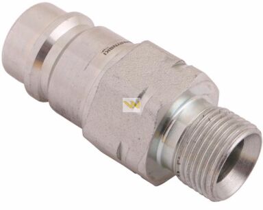 Szybkozłącze hydrauliczne wtyczka z eliminatorem ciśnienia M20x1.5 gwint zew. EURO (9100822W) (ISO 7241-A) Waryński WIAM20SZE
