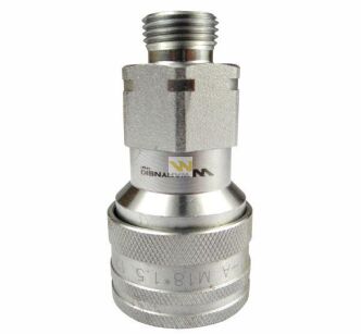 Szybkozłącze hydrauliczne gniazdo M18x1.5 gwint zewnętrzny EURO (9100818G) (ISO 7241-A) Waryński WIAM18MZ