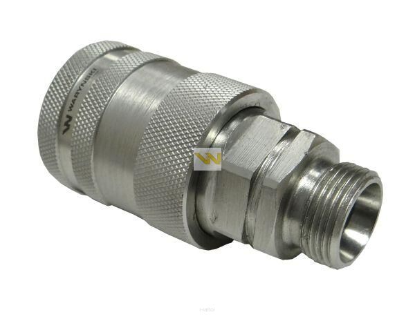 Szybkozłącze hydrauliczne gniazdo M22x1.5 gwint zewnętrzny EURO PUSH-PULL (9100822G) (ISO 7241-A) Waryński WIAM22MZ-PP