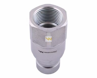 Szybkozłącze hydrauliczne suchoodcinające (rozmiar 3/4) wtyczka G1"BSP gwint wewnętrzny ISO16028 Waryński WIFR34SW1