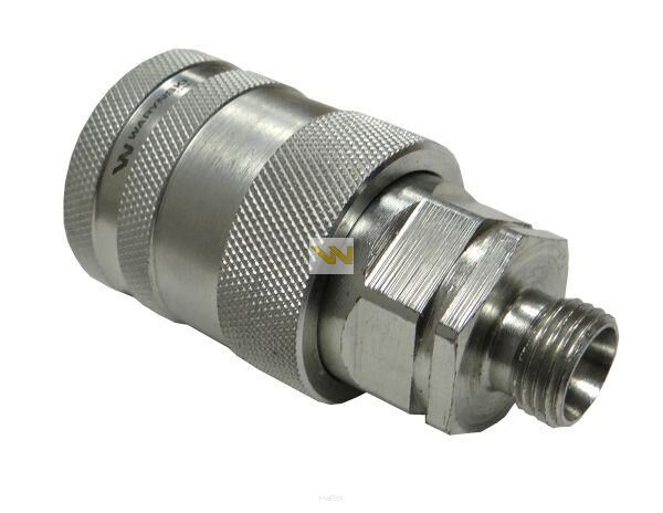 Szybkozłącze hydrauliczne gniazdo M16x1.5 gwint zewnętrzny EURO PUSH-PULL (9100816G) (ISO 7241-A) Waryński WIAM16MZ-PP