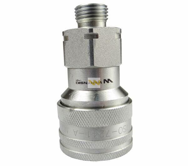Szybkozłącze hydrauliczne gniazdo M16x1.5 gwint zewnętrzny EURO (9100816G) (ISO 7241-A) Waryński WIAM16MZ