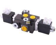 Rozdzielacz hydrauliczny 1-sekcyjny max przepływ 50L sterowany elektrycznie 12V DC Waryński W-ROZ50L/1E - 2