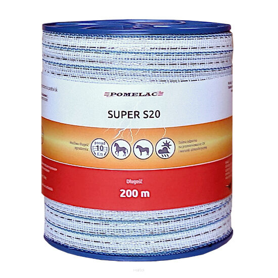 Taśma biało-niebieska SUPER S20 - 200m