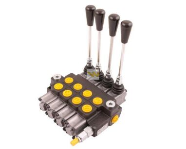 Rozdzielacz hydrauliczny 4-sekcyjny max przepływ 40L Waryński W-ROZ40L/4