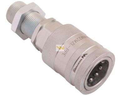 Szybkozłącze hydrauliczne gniazdo long z eliminatorem ciśnienia M22x1.5 gwint zew. EURO PUSH-PULL (9100822GL) (ISO 7241-A) Waryński WIAM22MZL-PPE