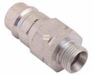 Szybkozłącze hydrauliczne wtyczka z eliminatorem ciśnienia M18x1.5 gwint zew. EURO (9100818W) (ISO 7241-A) Waryński WIAM18SZE - 3