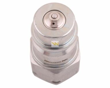 Szybkozłącze hydrauliczne wtyczka z eliminatorem ciśnienia M18x1.5 gwint zew. EURO (9100818W) (ISO 7241-A) Waryński WIAM18SZE