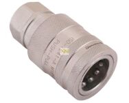 Szybkozłącze hydrauliczne gniazdo z eliminatorem ciśnienia M18x1.5 gwint wew. EURO PUSH-PULL (ISO 7241-A) Waryński WIAM18MW-PPE - 4