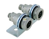 Uchwyt podwójny z pierścieniami segera dla szybkozłączy EURO Push-Pull Waryński W-U2EUR-PP - 3