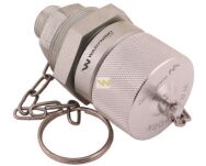 Komplet - Zawór gniazdo (Bizon) M18x1.5 skręcane (ZSR6160101) z gwintowaną pokrywą/osłoną aluminiową Waryński WRSM18GN-KP - 2