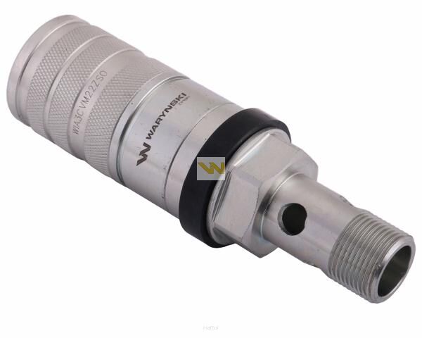 Szybkozłącze hydrauliczne zrywalne seria WIA3CV (3CFPV) 68 l/min gniazdo M22x1.5 gwint zew.śruba drążona EURO PUSH-PULL (ISO 7241-A) Waryński WIA3CVM22ZSO