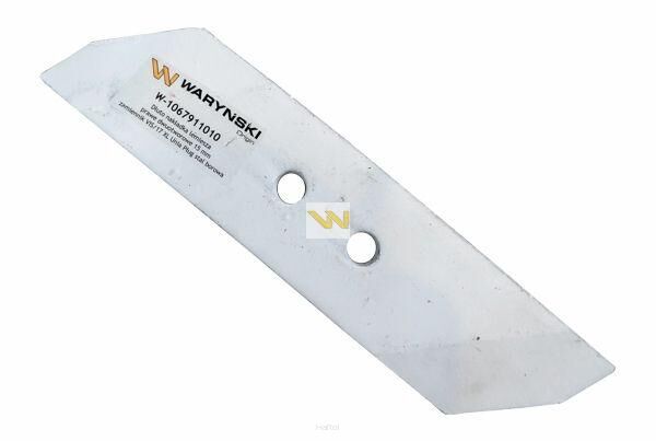 Dłuto nakładka lemiesza prawe dwuotworowe 15 mm zastosowanie VIS/17 XL Unia Pług stal borowa WARYŃSKI