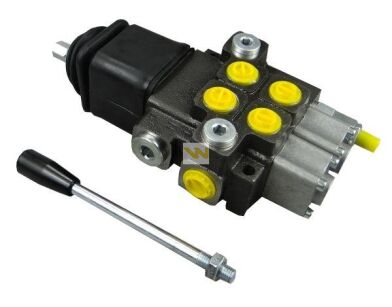 Rozdzielacz hydrauliczny 2-sekcyjny max przepływ 40L z joystickiem Waryński W-ROZ40L/2J