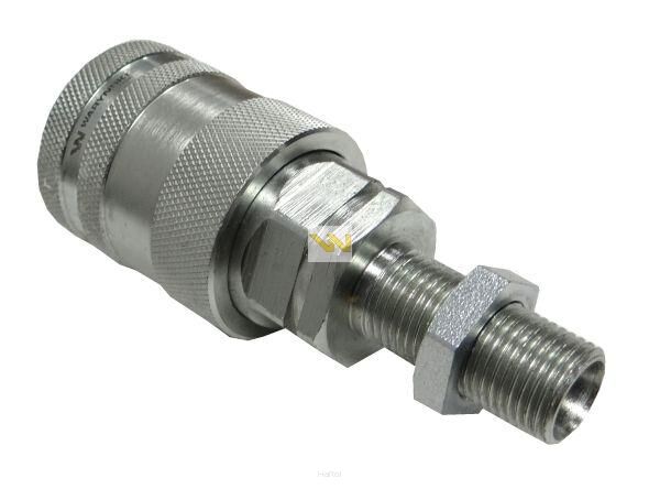 Szybkozłącze hydrauliczne gniazdo long M16x1.5 gwint zewnętrzny EURO PUSH-PULL (9100816GL) (ISO 7241-A) Waryński WIAM16MZL-PP