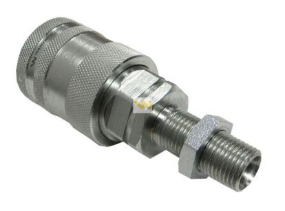 Szybkozłącze hydrauliczne gniazdo long M16x1.5 gwint zewnętrzny EURO PUSH-PULL (9100816GL) (ISO 7241-A) Waryński WIAM16MZL-PP
