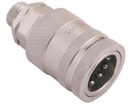 Szybkozłącze hydrauliczne gniazdo z eliminatorem ciśnienia M18x1.5 gwint zew. EURO PUSH-PULL (9100818G) (ISO 7241-A) Waryński WIAM18MZ-PPE - 4