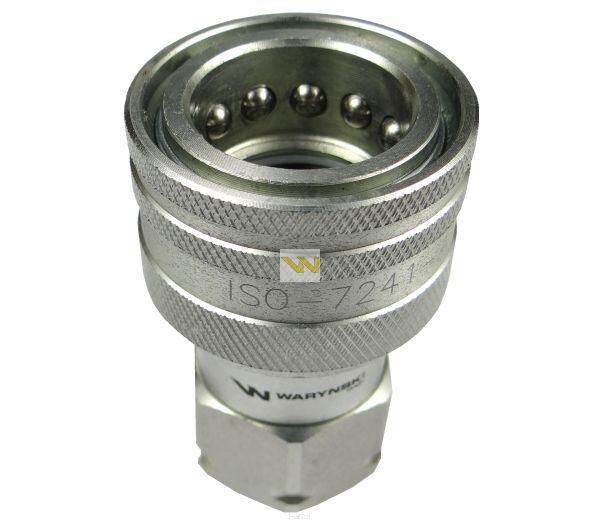 Szybkozłącze hydrauliczne gniazdo M14x1.5 gwint zewnętrzny EURO (9100814G) (ISO 7241-A) Waryński WIAM14MZ