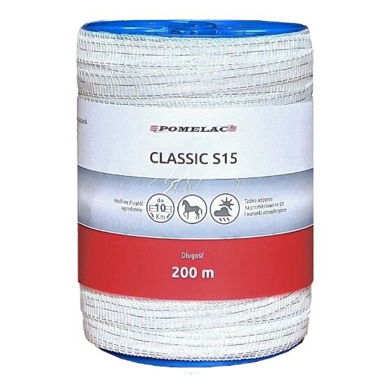 Taśma biała Classic S15 - 200m
