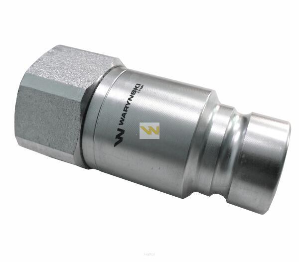 Szybkozłącze hydrauliczne suchoodcinające wtyczka G3/8