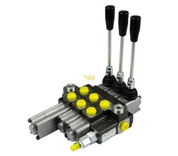 Rozdzielacz hydrauliczny 3-sekcyjny max przepływ 40L 1-sekcja pływająca Waryński W-ROZ40L/3X1P