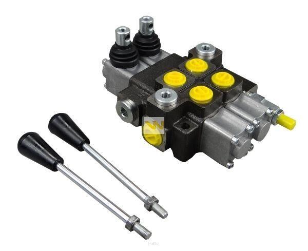 Rozdzielacz hydrauliczny 2-sekcyjny max przepływ 40L Waryński W-ROZ40L/2