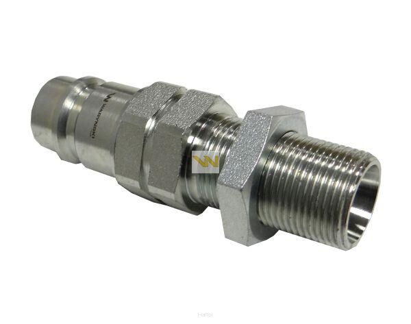 Szybkozłącze hydrauliczne wtyczka long M22x1.5 gwint zewnętrzny EURO (9100822W) (ISO 7241-A) Waryński WIAM22SZL