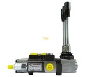 Rozdzielacz hydrauliczny 3-sekcyjny max przepływ 40L z zatrzaskami Waryński W-ROZ40L/3Z - 2