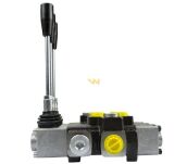 Rozdzielacz hydrauliczny 3-sekcyjny max przepływ 40L z zatrzaskami Waryński W-ROZ40L/3Z - 4