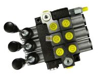 Rozdzielacz hydrauliczny 3-sekcyjny max przepływ 40L z zatrzaskami Waryński W-ROZ40L/3Z - 3